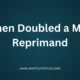 Double a Mild Reprimand